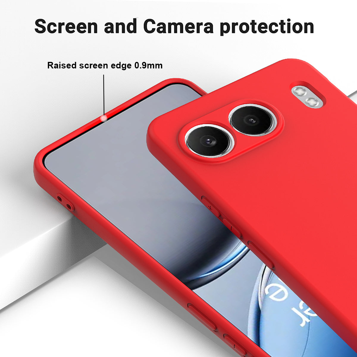 For OnePlus Nord 4 Case Liquid Silicone Anti-Scratch Phone Cover with Hand Strap - Red