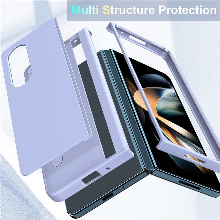 Bulk Purchasing For Samsung Galaxy Z Fold4 5G Case Shockproof PC+PU Kickstand Phone Cover - Green