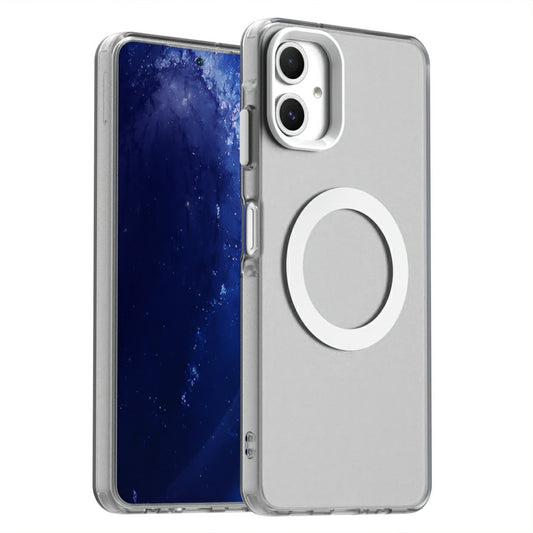Candy Series For Samsung Galaxy A06 Case Compatible with MagSafe PC+TPU+PET Anti-Drop Phone Cover - White