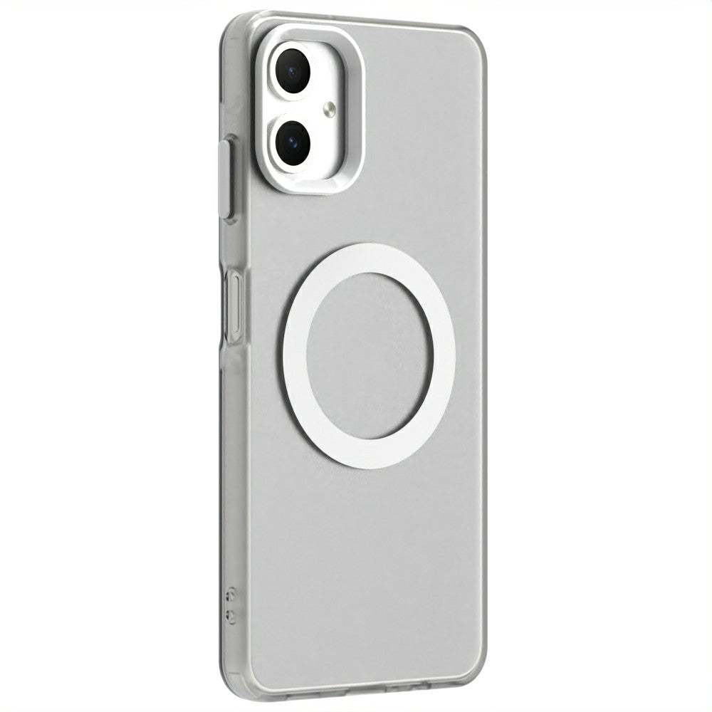 Candy Series For Samsung Galaxy A06 Case Compatible with MagSafe PC+TPU+PET Anti-Drop Phone Cover - White