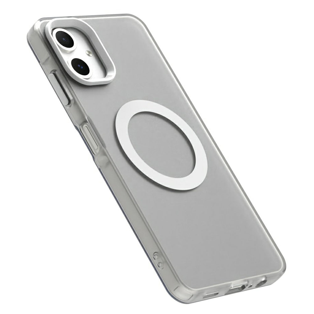 Candy Series For Samsung Galaxy A06 Case Compatible with MagSafe PC+TPU+PET Anti-Drop Phone Cover - White