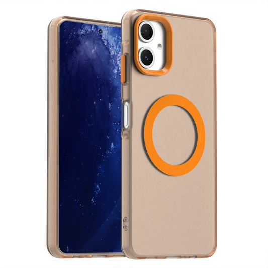 Candy Series For Samsung Galaxy A06 Case Compatible with MagSafe PC+TPU+PET Anti-Drop Phone Cover - Orange