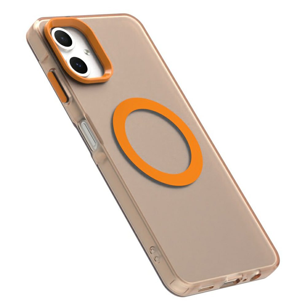 Candy Series For Samsung Galaxy A06 Case Compatible with MagSafe PC+TPU+PET Anti-Drop Phone Cover - Orange