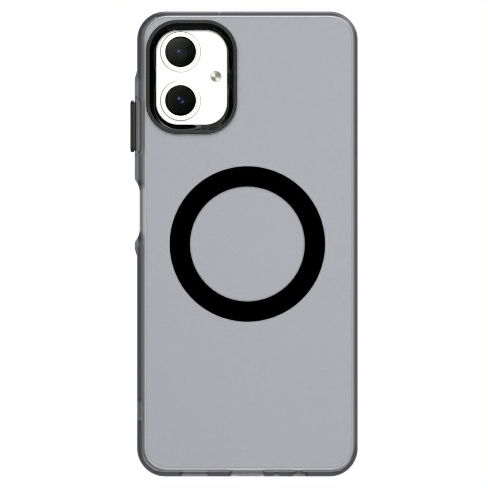 Candy Series For Samsung Galaxy A06 Case Compatible with MagSafe PC+TPU+PET Anti-Drop Phone Cover - Black