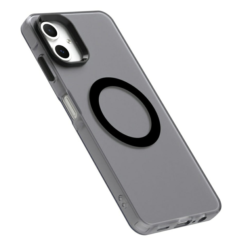 Candy Series For Samsung Galaxy A06 Case Compatible with MagSafe PC+TPU+PET Anti-Drop Phone Cover - Black