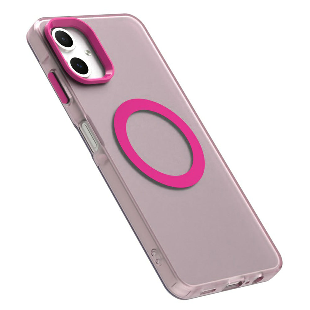 Candy Series For Samsung Galaxy A06 Case Compatible with MagSafe PC+TPU+PET Anti-Drop Phone Cover - Red