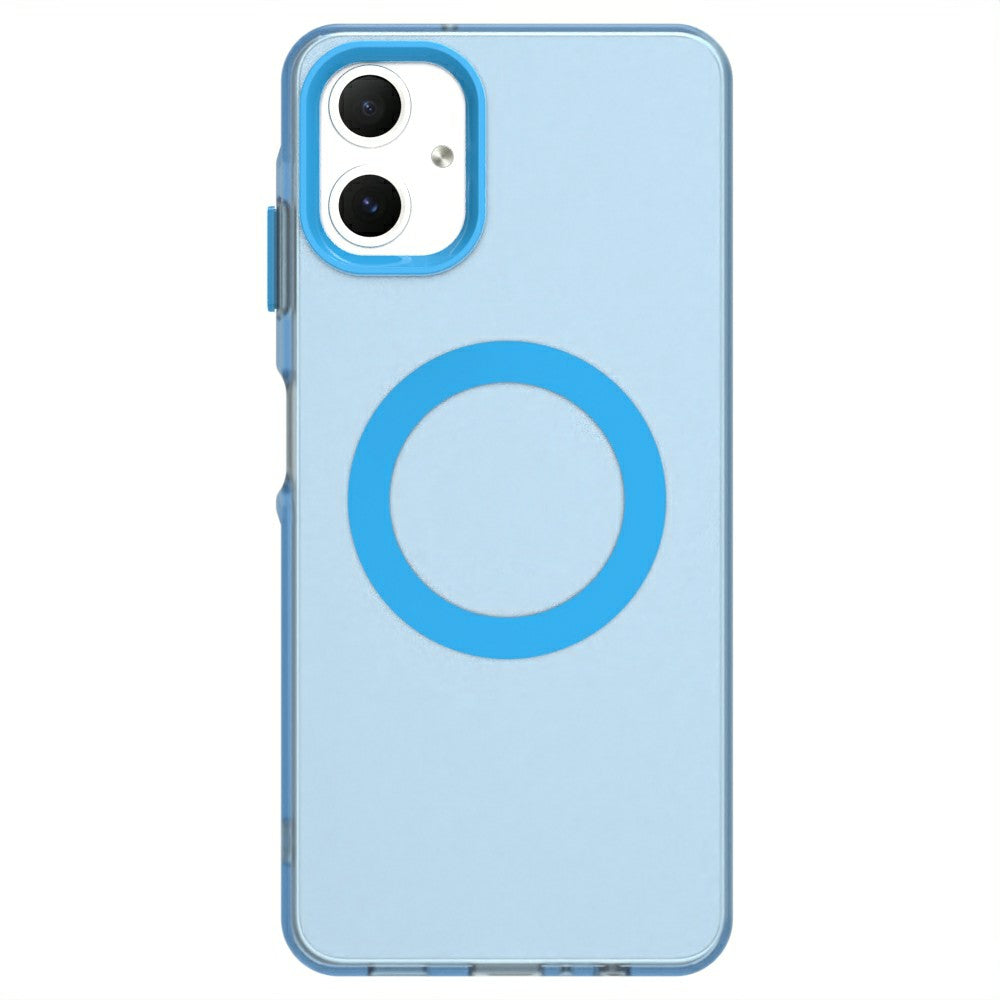 Candy Series For Samsung Galaxy A06 Case Compatible with MagSafe PC+TPU+PET Anti-Drop Phone Cover - Blue