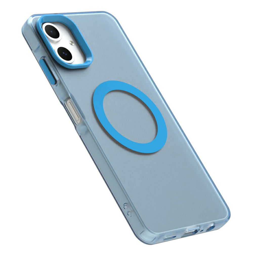 Candy Series For Samsung Galaxy A06 Case Compatible with MagSafe PC+TPU+PET Anti-Drop Phone Cover - Blue