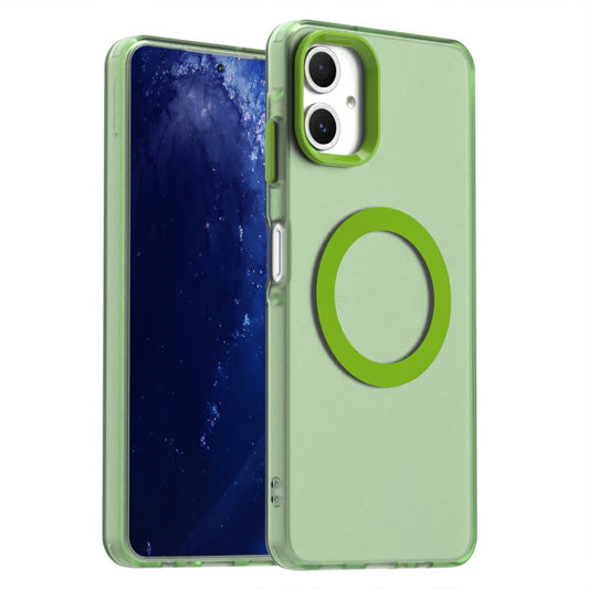 Candy Series For Samsung Galaxy A06 Case Compatible with MagSafe PC+TPU+PET Anti-Drop Phone Cover - Green