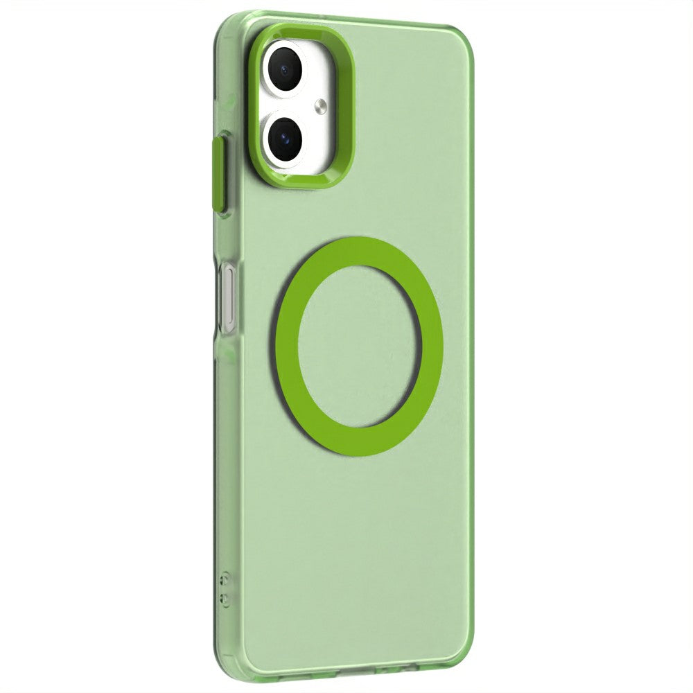 Candy Series For Samsung Galaxy A06 Case Compatible with MagSafe PC+TPU+PET Anti-Drop Phone Cover - Green