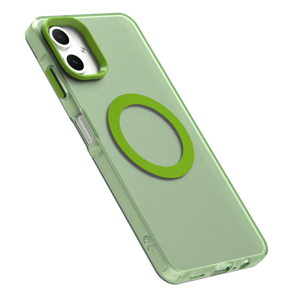 Candy Series For Samsung Galaxy A06 Case Compatible with MagSafe PC+TPU+PET Anti-Drop Phone Cover - Green