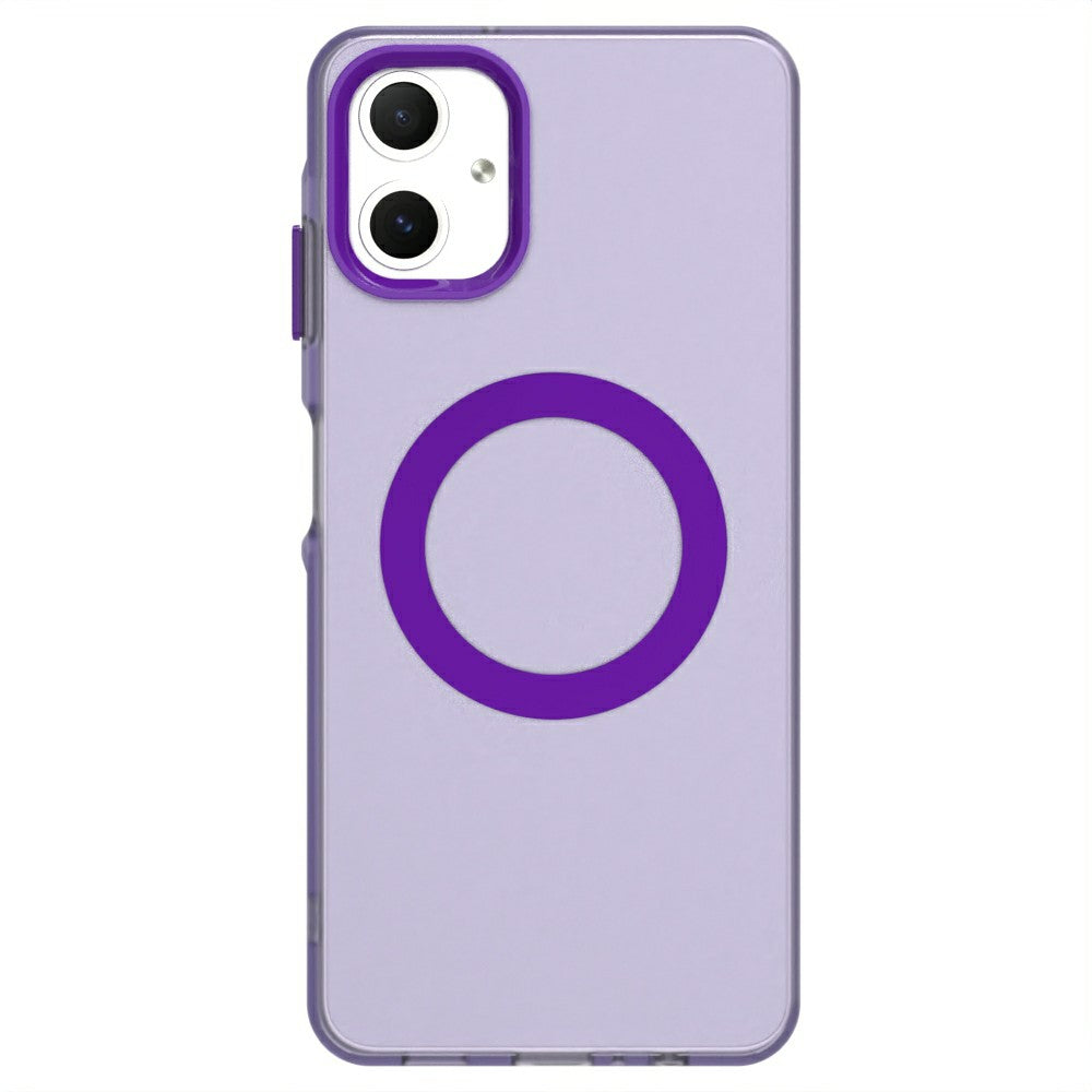 Candy Series For Samsung Galaxy A06 Case Compatible with MagSafe PC+TPU+PET Anti-Drop Phone Cover - Purple