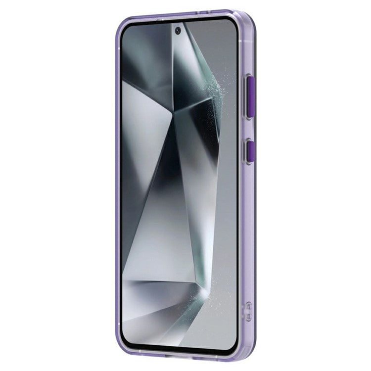 Candy Series For Samsung Galaxy S24 FE Case Compatible with MagSafe PC+TPU+PET Anti-Drop Phone Cover - Purple