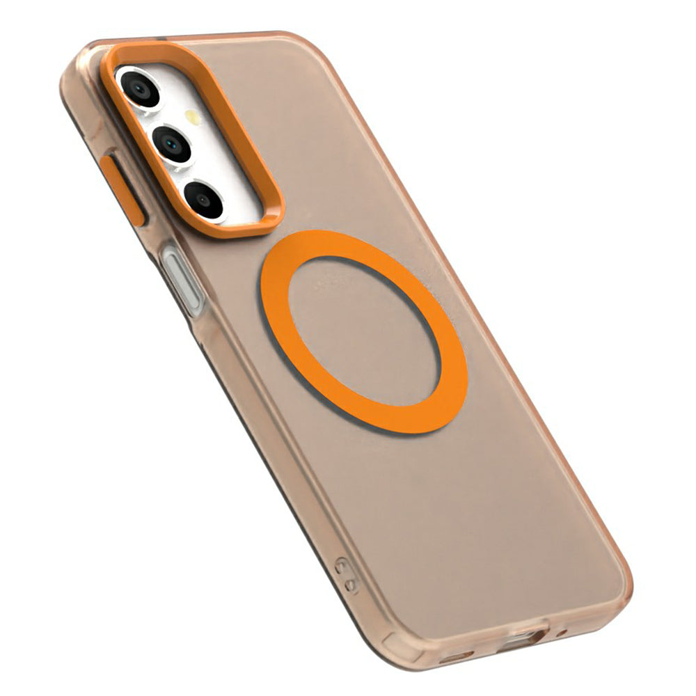Candy Series For Samsung Galaxy A16 5G / A16 4G Case Compatible with MagSafe PC+TPU+PET Anti-Drop Phone Cover - Orange