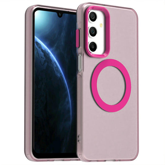 Candy Series For Samsung Galaxy A16 5G / A16 4G Case Compatible with MagSafe PC+TPU+PET Anti-Drop Phone Cover - Red