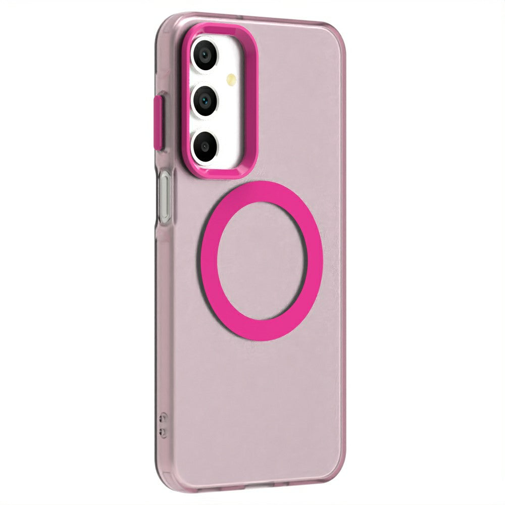 Candy Series For Samsung Galaxy A16 5G / A16 4G Case Compatible with MagSafe PC+TPU+PET Anti-Drop Phone Cover - Red