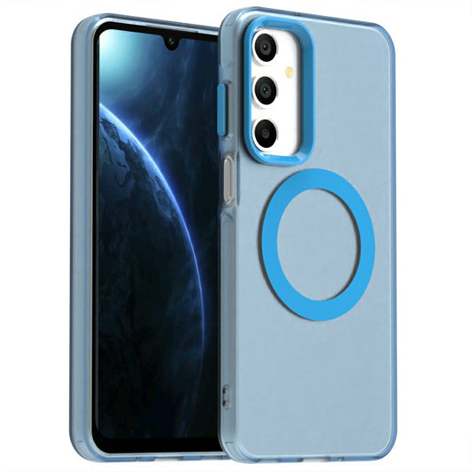 Candy Series For Samsung Galaxy A16 5G / A16 4G Case Compatible with MagSafe PC+TPU+PET Anti-Drop Phone Cover - Blue