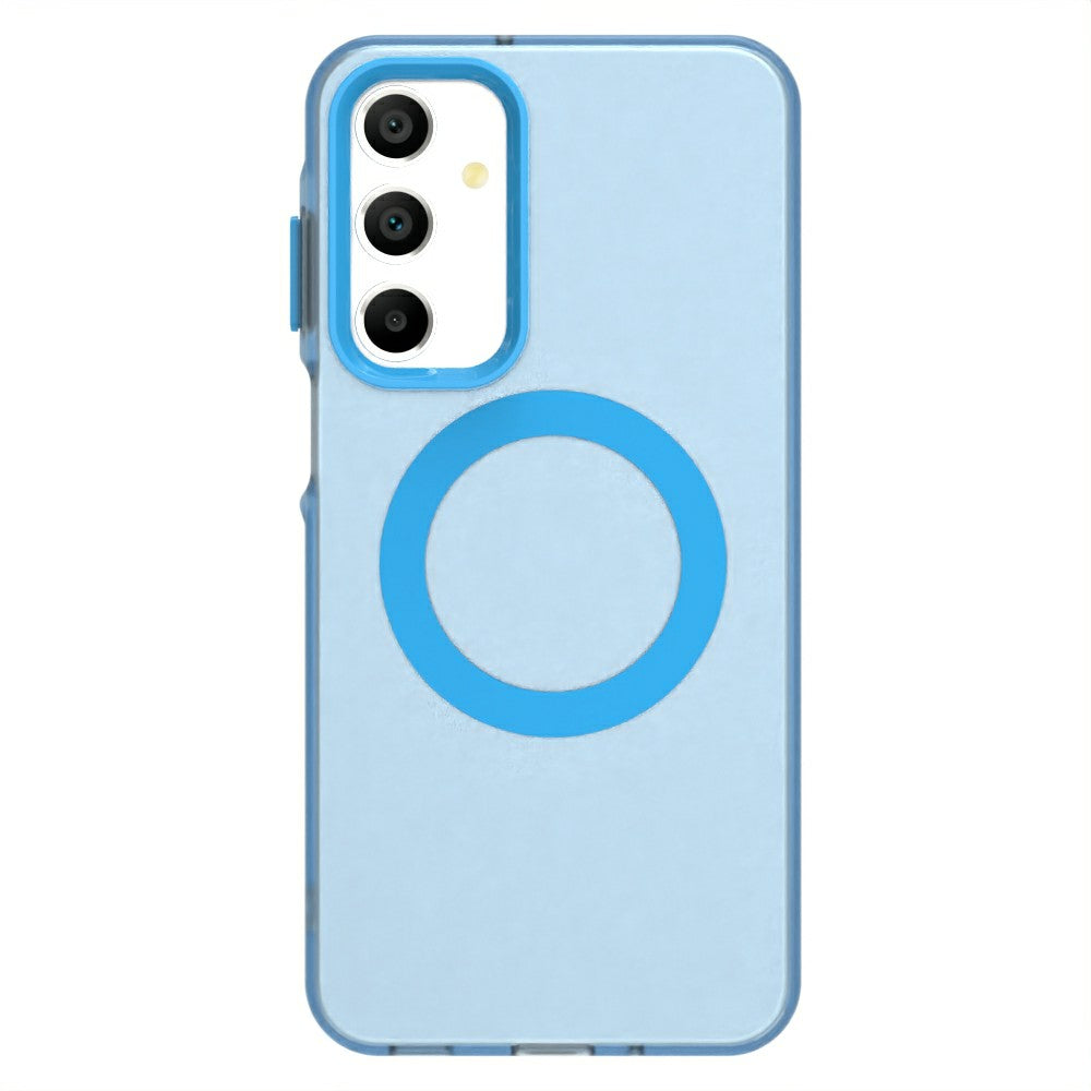 Candy Series For Samsung Galaxy A16 5G / A16 4G Case Compatible with MagSafe PC+TPU+PET Anti-Drop Phone Cover - Blue