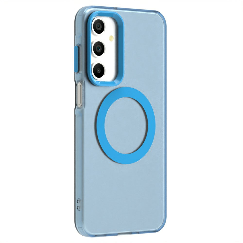 Candy Series For Samsung Galaxy A16 5G / A16 4G Case Compatible with MagSafe PC+TPU+PET Anti-Drop Phone Cover - Blue