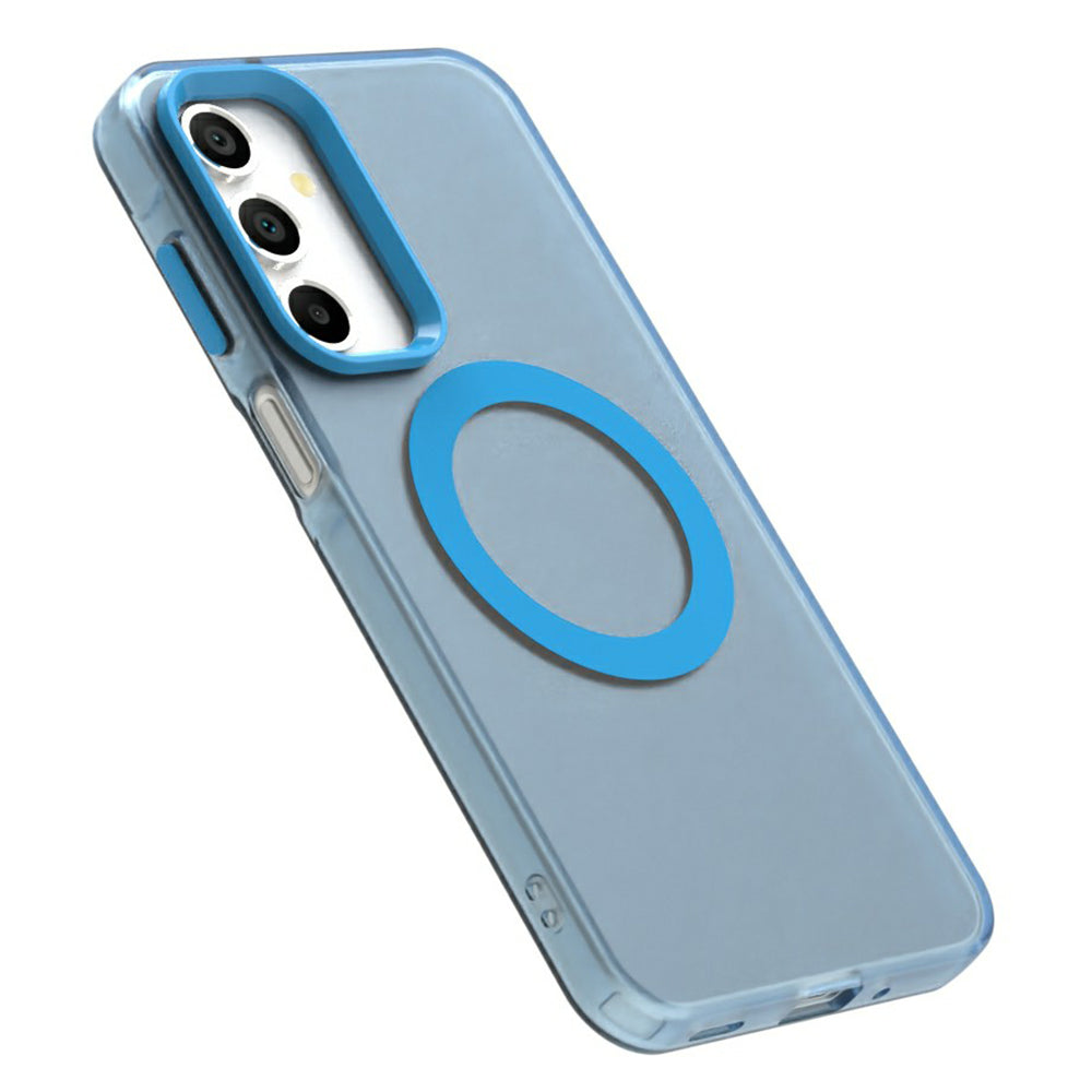Candy Series For Samsung Galaxy A16 5G / A16 4G Case Compatible with MagSafe PC+TPU+PET Anti-Drop Phone Cover - Blue