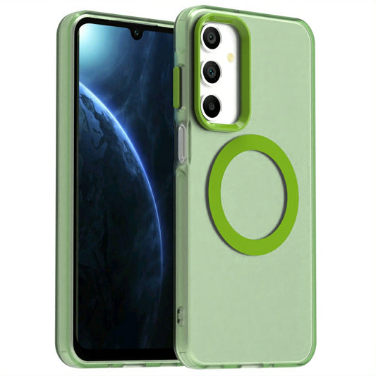 Candy Series For Samsung Galaxy A16 5G / A16 4G Case Compatible with MagSafe PC+TPU+PET Anti-Drop Phone Cover - Green