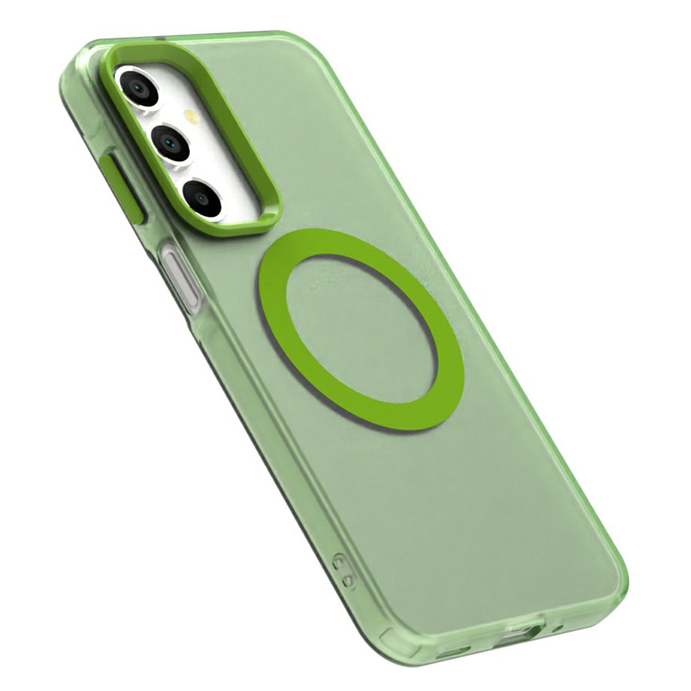Candy Series For Samsung Galaxy A16 5G / A16 4G Case Compatible with MagSafe PC+TPU+PET Anti-Drop Phone Cover - Green