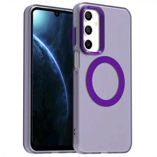 Candy Series For Samsung Galaxy A16 5G / A16 4G Case Compatible with MagSafe PC+TPU+PET Anti-Drop Phone Cover - Purple
