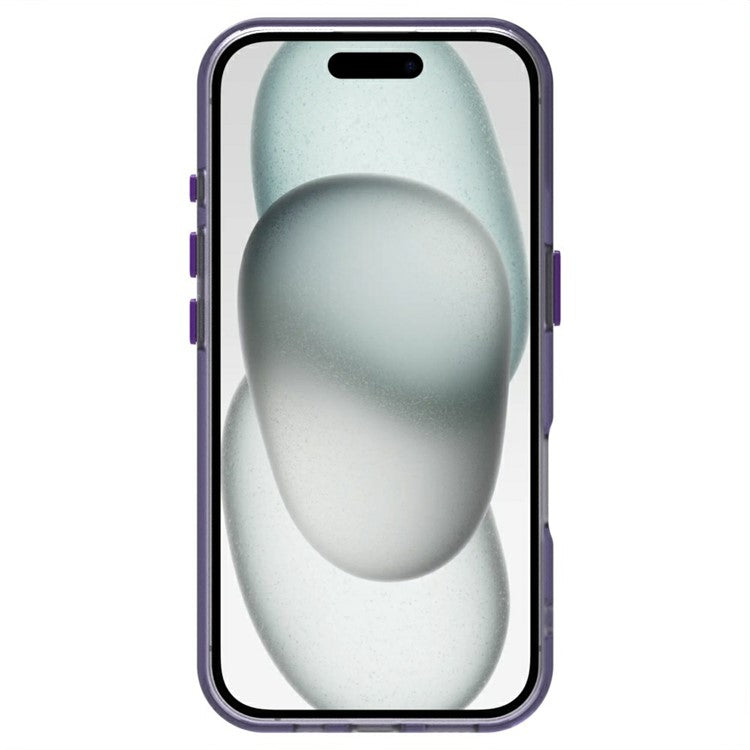 Candy Series For iPhone 16 Plus Case PC+TPU+PET Anti-Drop Phone Cover - Purple