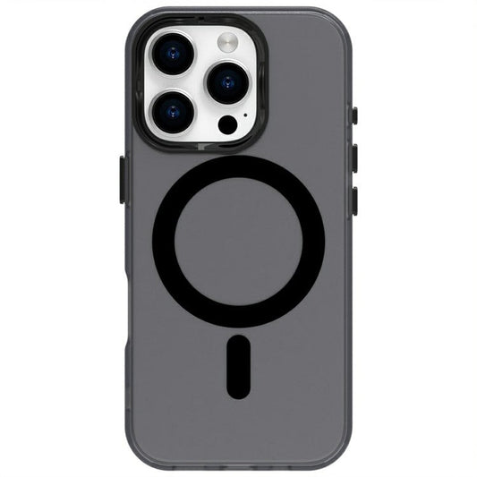 Candy Series For iPhone 16 Pro Case Compatible with MagSafe PC+TPU+PET Anti-Drop Phone Cover - Black