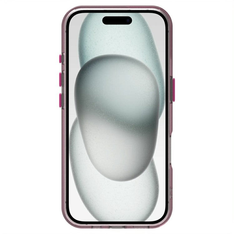 Candy Series For iPhone 16 Case Compatible with MagSafe PC+TPU+PET Anti-Drop Phone Cover - Red