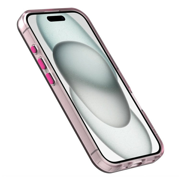 Candy Series For iPhone 16 Case Compatible with MagSafe PC+TPU+PET Anti-Drop Phone Cover - Red