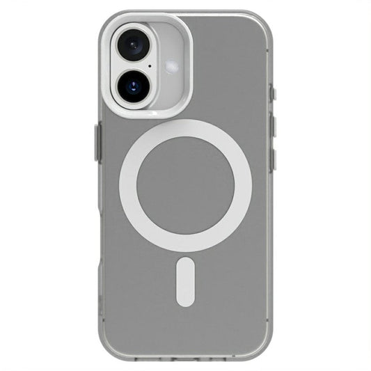 Candy Series For iPhone 16 Plus Case Compatible with MagSafe PC+TPU+PET Anti-Drop Phone Cover - White