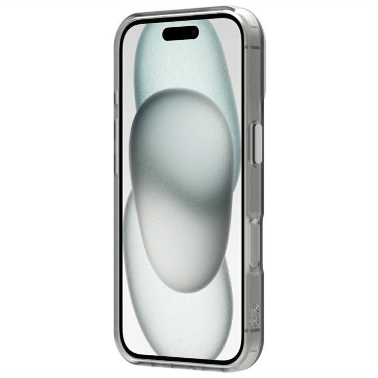 Candy Series For iPhone 16 Plus Case Compatible with MagSafe PC+TPU+PET Anti-Drop Phone Cover - White