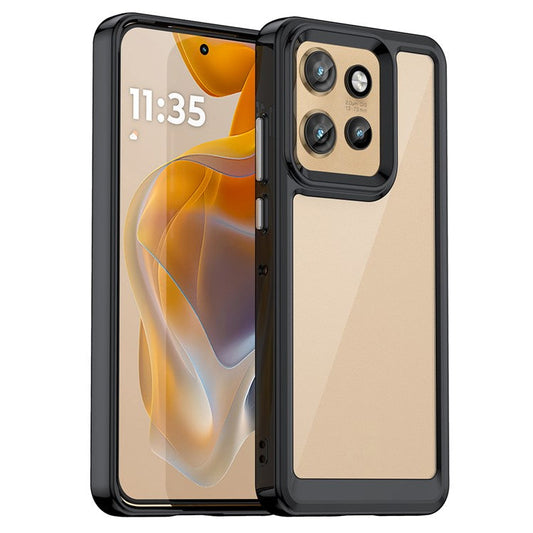 For Motorola Edge 50 Neo 5G / Moto S50 5G / Thinkphone 25 5G Case TPU +Acrylic Protective Clear Phone Cover - Black
