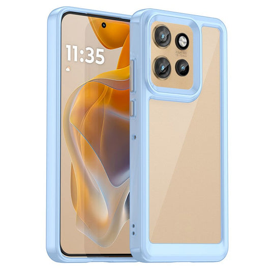 For Motorola Edge 50 Neo 5G / Moto S50 5G / Thinkphone 25 5G Case TPU +Acrylic Protective Clear Phone Cover - Blue