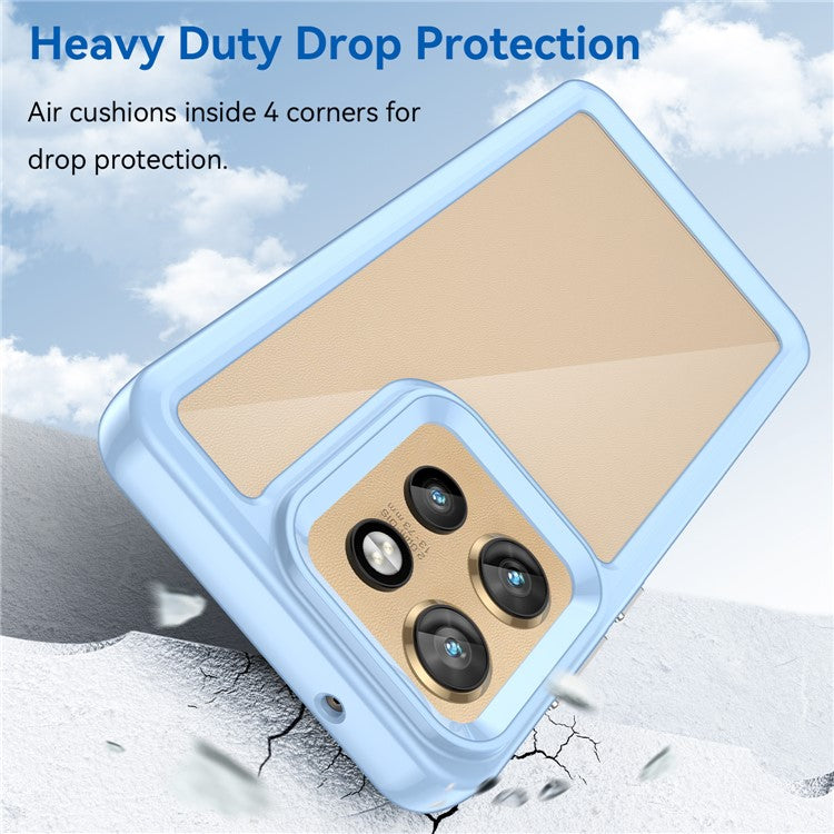 For Motorola Edge 50 Neo 5G / Moto S50 5G / Thinkphone 25 5G Case TPU +Acrylic Protective Clear Phone Cover - Blue