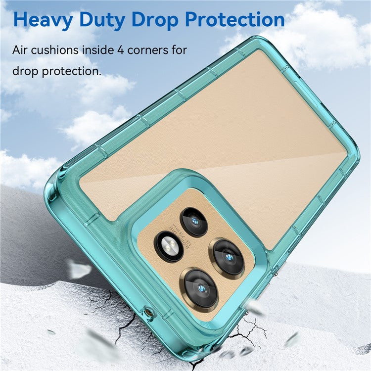 For Motorola Edge 50 Neo 5G / Moto S50 5G / Thinkphone 25 5G Case TPU +Acrylic Protective Clear Phone Cover - Transparent Blue
