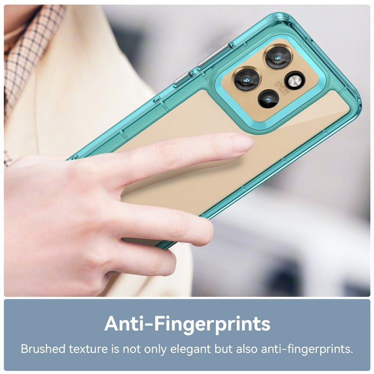 For Motorola Edge 50 Neo 5G / Moto S50 5G / Thinkphone 25 5G Case TPU +Acrylic Protective Clear Phone Cover - Transparent Blue