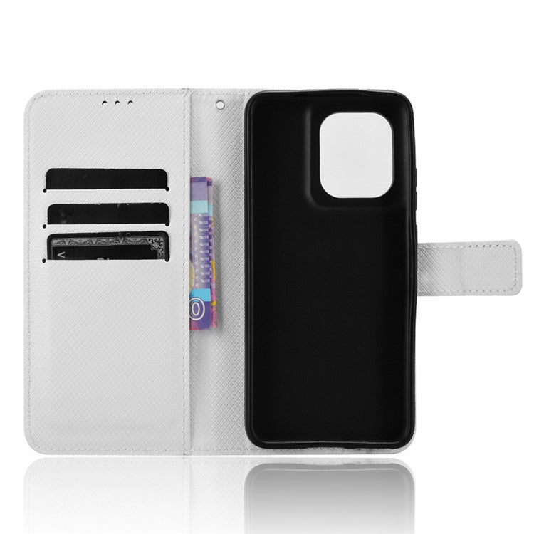 For Motorola Thinkphone 25 5G / Edge 50 Neo 5G / Moto S50 5G Case PU Leather Diamond Texture Wallet Phone Cover - White