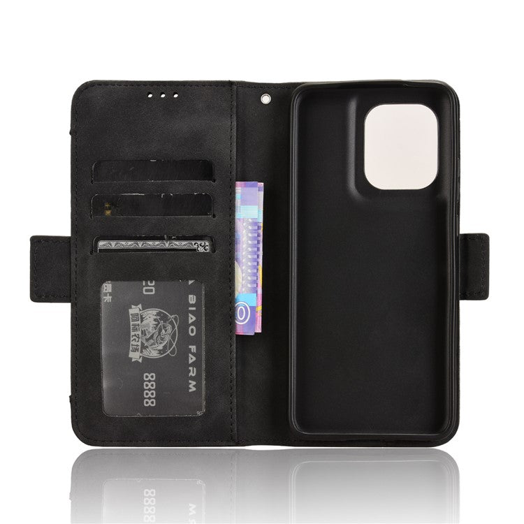 For Motorola Thinkphone 25 5G / Edge 50 Neo 5G / Moto S50 5G Leather Case Phone Wallet Cover with Multiple Card Slots - Black