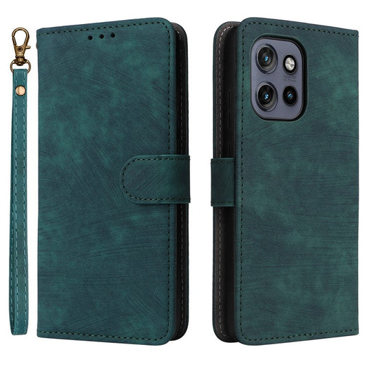 For Motorola Thinkphone 25 5G / Edge 50 Neo 5G / Moto S50 5G Wallet Case RFID Blocking PU Leather Cover Stand View - Green