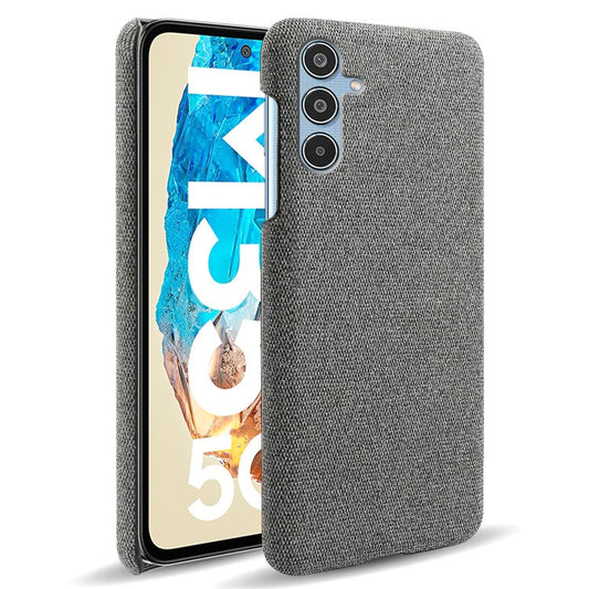 For Samsung Galaxy M35 5G Case Cloth Texture Anti-Scratch Protective PC Phone Cover - Grey