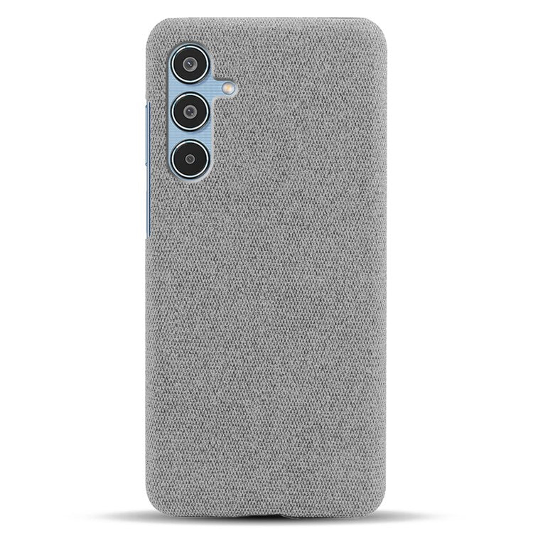 For Samsung Galaxy M35 5G Case Cloth Texture Anti-Scratch Protective PC Phone Cover - Light Grey