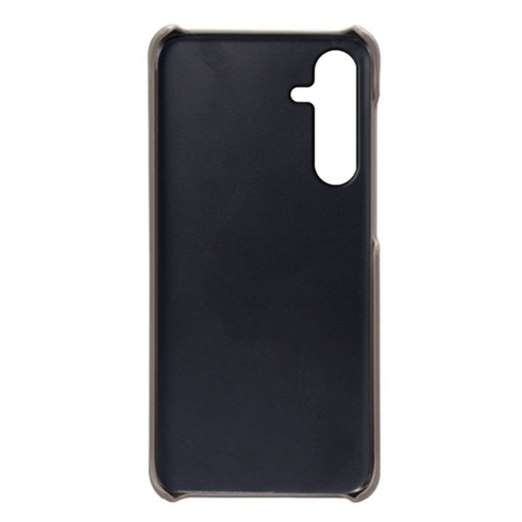 For Samsung Galaxy M35 5G Case Dual Card Slots PU Leather + Hard PC Phone Cover - Grey