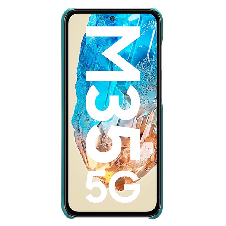 For Samsung Galaxy M35 5G Case Dual Card Slots PU Leather + Hard PC Phone Cover - Green