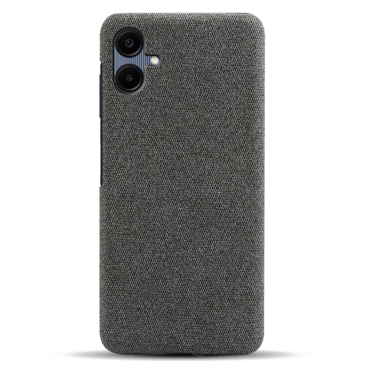 For Samsung Galaxy A06 Case Cloth Texture Anti-Scratch Protective PC Phone Cover - Grey