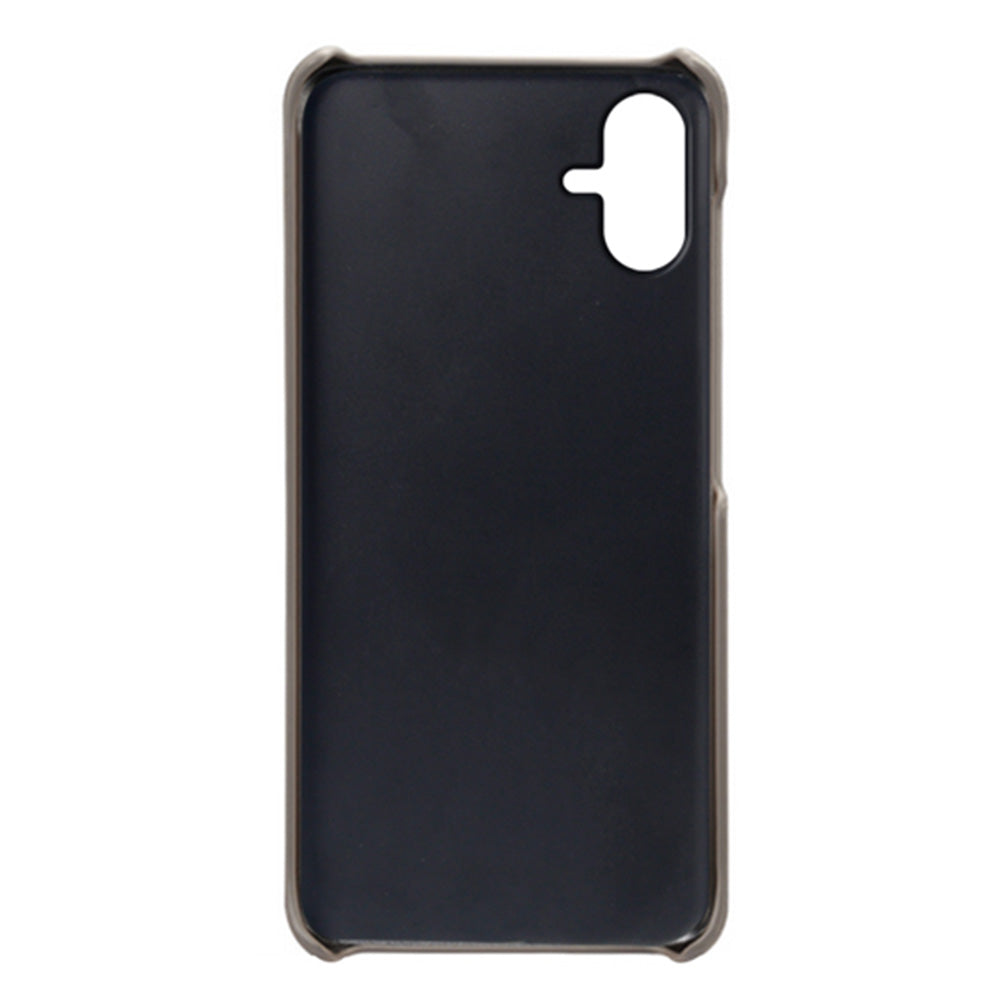 For Samsung Galaxy A06 Case Dual Card Slots PU Leather + Hard PC Phone Cover - Grey