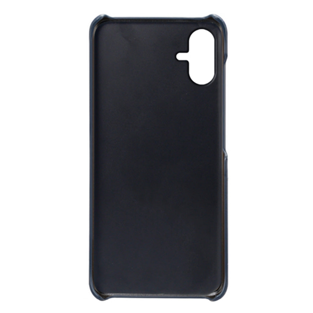 For Samsung Galaxy A06 Case Dual Card Slots PU Leather + Hard PC Phone Cover - Blue