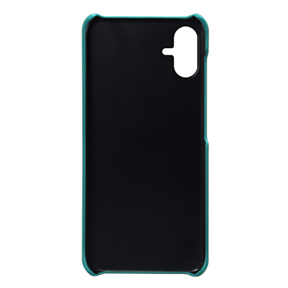 For Samsung Galaxy A06 Case Dual Card Slots PU Leather + Hard PC Phone Cover - Green