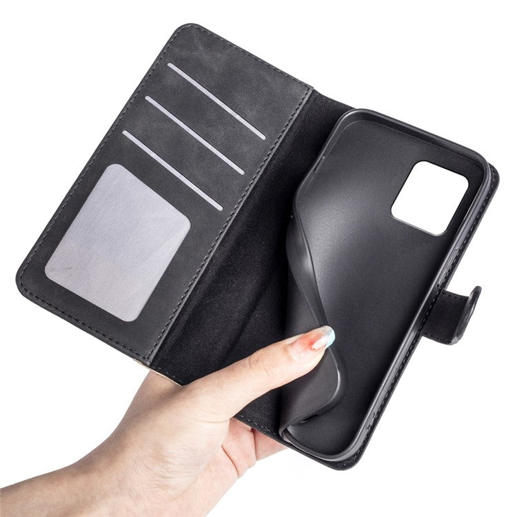 For Motorola Moto X30 Pro 5G / Edge 30 Ultra 5G Phone Case Anti-Drop Shockproof Case Color Splicing PU Leather TPU Cover with Stand Wallet - Black